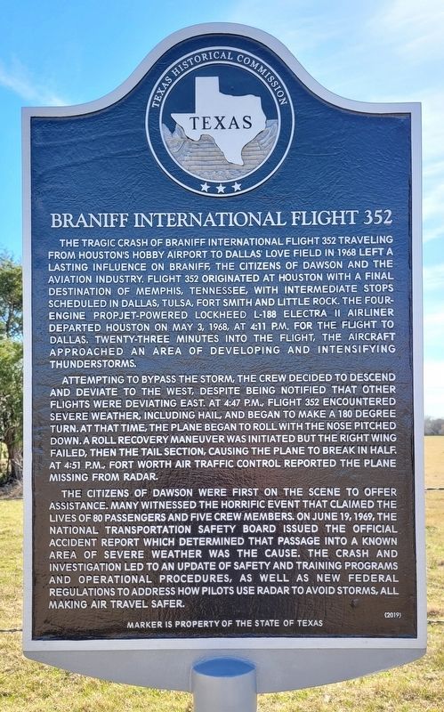 Braniff International Flight 352 Marker image. Click for full size.