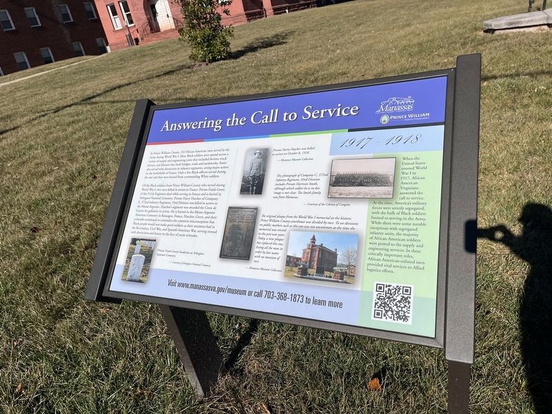 Answering the Call to Service Marker image. Click for full size.
