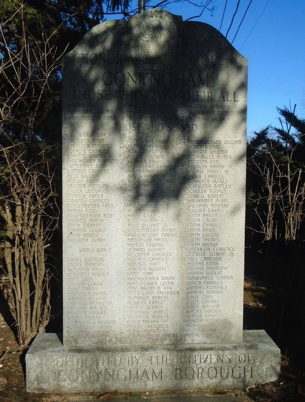 Conyngham Honor Roll Memorial image. Click for full size.