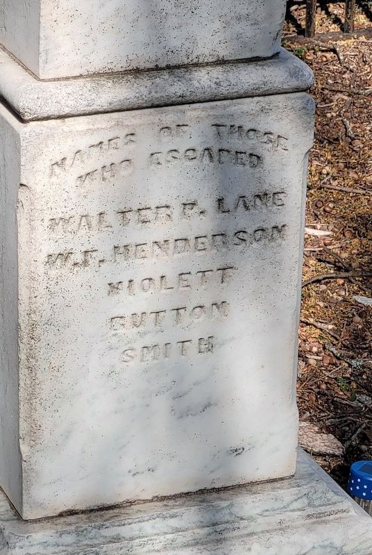 Left Side - Battle Creek Massacre Memorial Monument image. Click for full size.