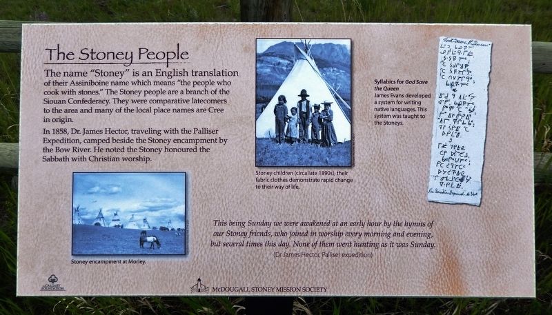 The Stoney People Marker image. Click for full size.