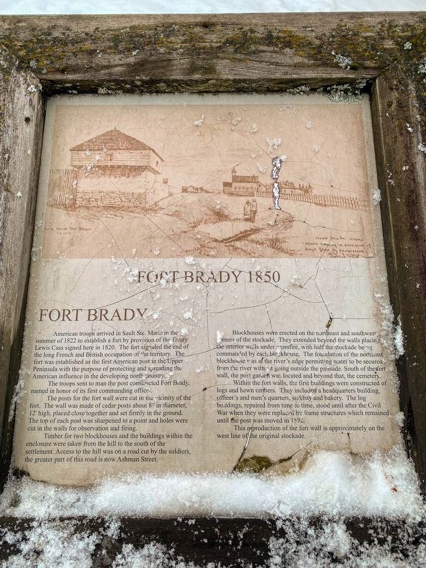 Fort Brady 1850 Marker image. Click for full size.
