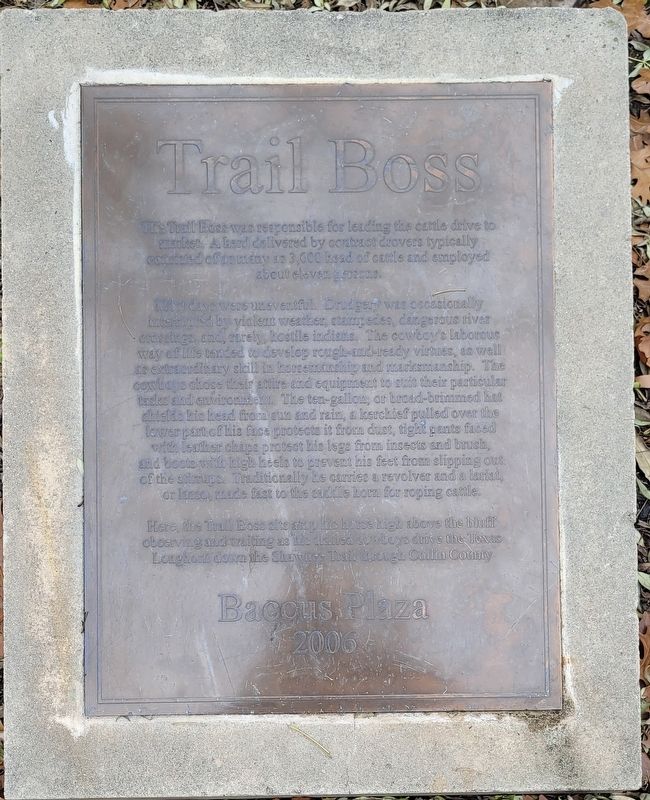 Trail Boss Marker. Click for full size. Trail Boss Marker image. Click for full size.