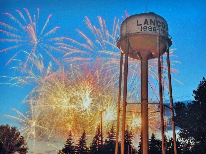 Marker detail: Langdon Fireworks image. Click for full size.