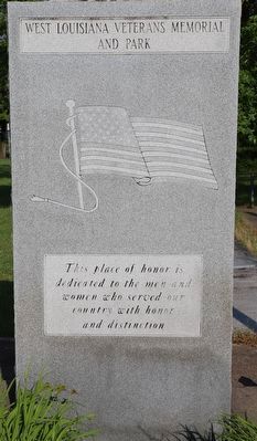 West Louisiana Veterans Memorial and Park Marker image. Click for full size.