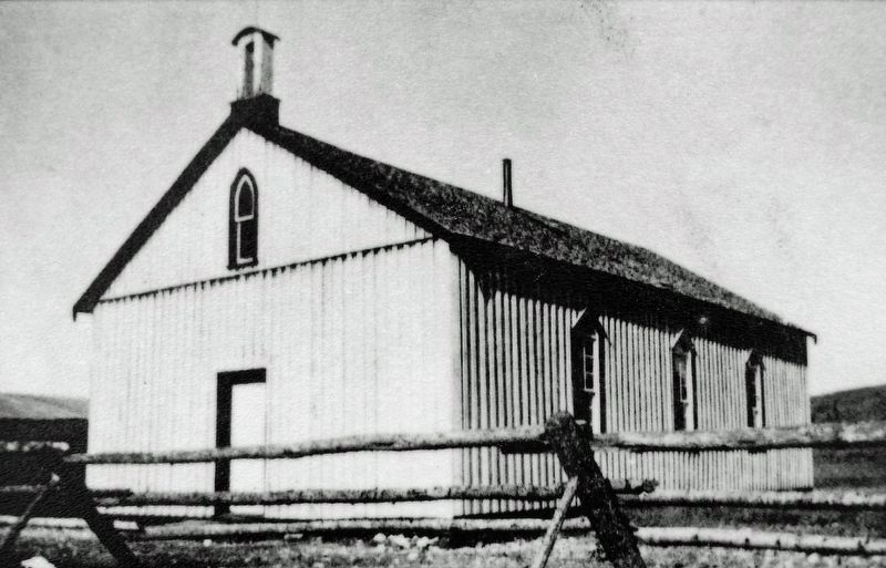 Marker detail: Morleyville Church image. Click for full size.