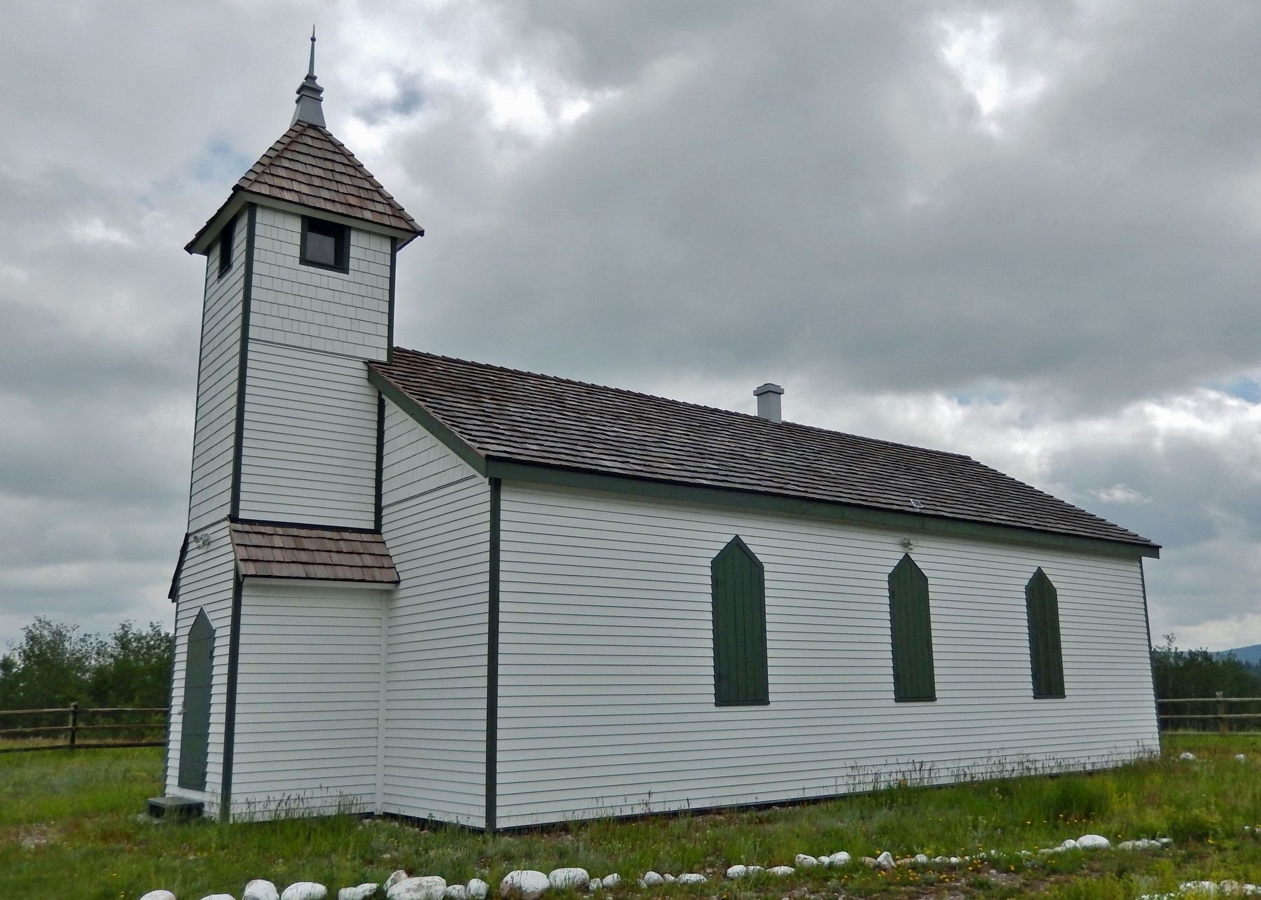 McDougall Memorial United Church  <i>Morleyville Church</i> (<i>northwest elevation</i>) image. Click for full size.