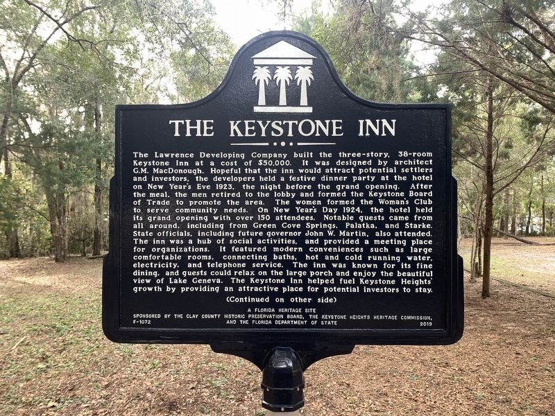 The Keystone Inn Marker Side 1 image. Click for full size.