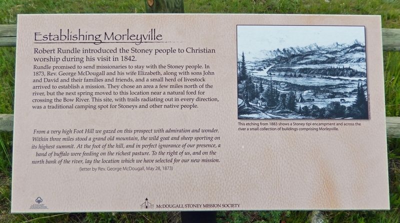 Establishing Morleyville Marker image. Click for full size.