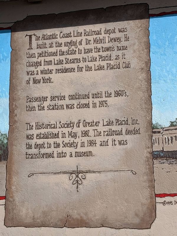 The Atlantic Coast Line Railroad depot Marker image. Click for full size.