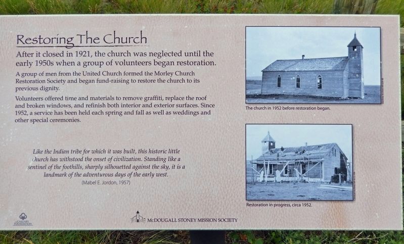 Restoring the Church Marker image. Click for full size.
