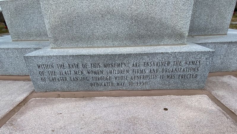 Evergreen Cemetery Veterans Memorial. Click for full size. Evergreen Cemetery Veterans Memorial image. Click for full size.