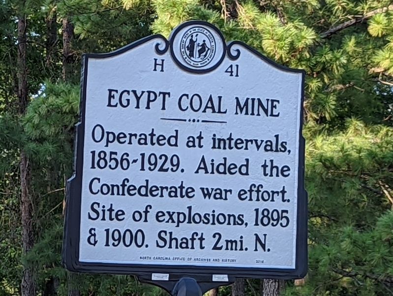 Egypt Coal Mine Marker image. Click for full size.