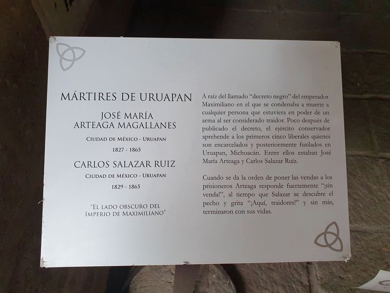 Martyrs of Uruapan Marker image. Click for full size.