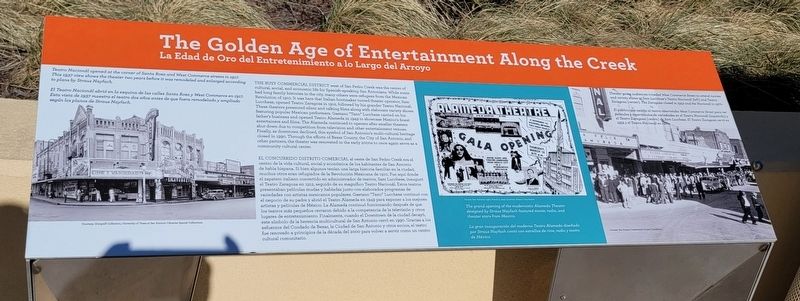 The Golden Age of Entertainment Along the Creek Marker image. Click for full size.
