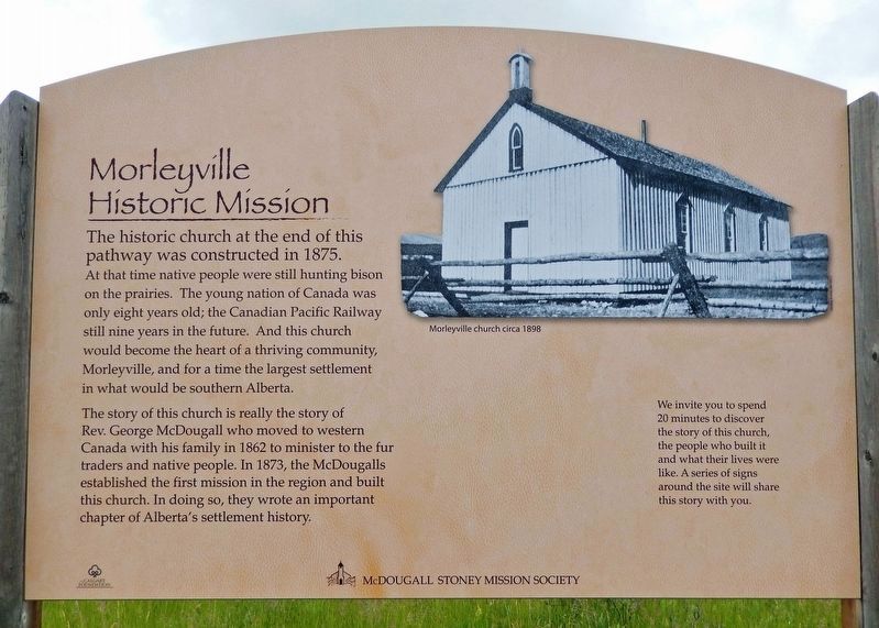 Morleyville Historic Mission Marker image. Click for full size.