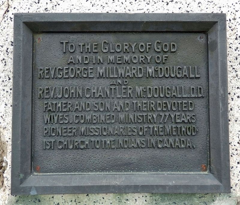 McDougall Memorial (<i>north tablet</i>) image. Click for full size.