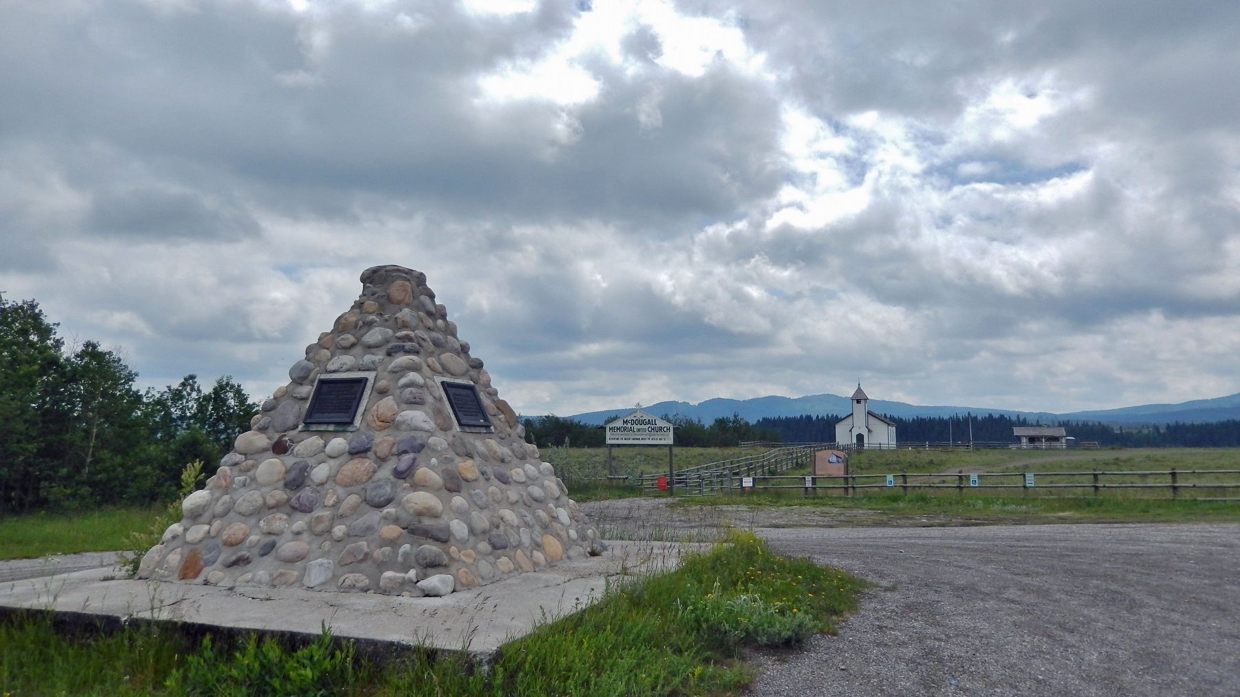 McDougall Memorial Cairn. Click for more information. McDougall Memorial Cairn image. Click for more information.