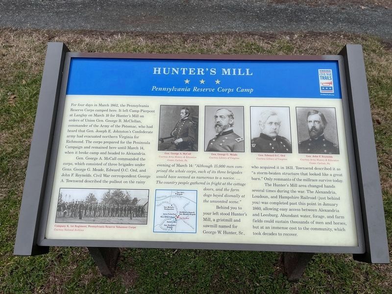 Hunters Mill Marker image. Click for full size.