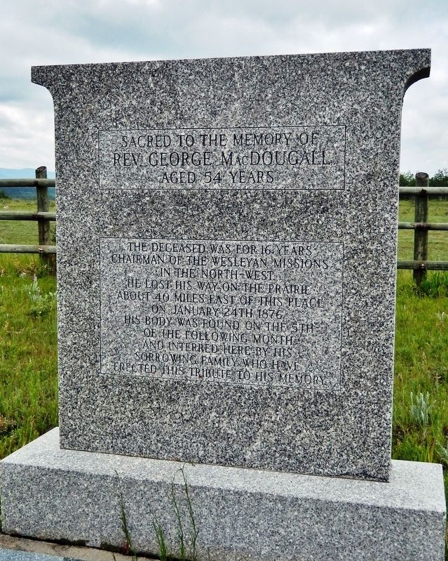 Rev. George MacDougall Marker image. Click for full size.
