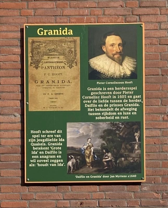 Pieter Corneliszoon Hooft: Granida Marker image. Click for full size.