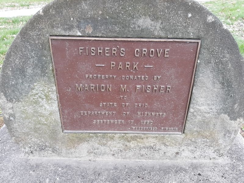 Fisher's Grove Park Marker. Click for full size. Fisher's Grove Park Marker image. Click for full size.