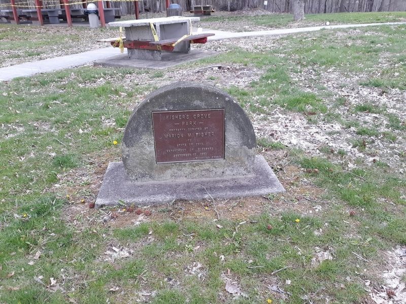 Fisher's Grove Park Marker. Click for full size. Fisher's Grove Park Marker image. Click for full size.