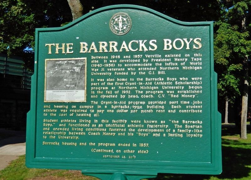 The Barracks Boys Marker (<i>east side</i>). Click for full size. The Barracks Boys Marker (<i>east side</i>) image. Click for full size.