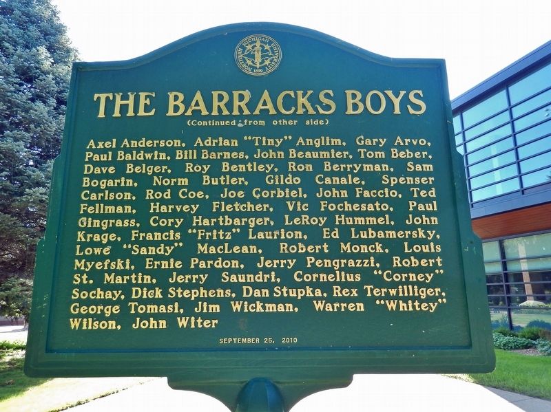 The Barracks Boys Marker (<i>west side</i>) image. Click for full size.