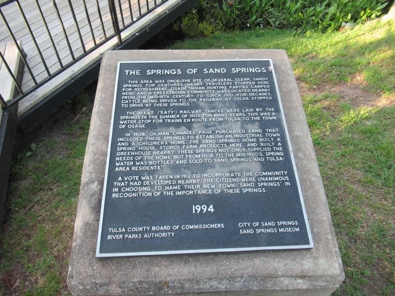 The Springs of Sand Springs Marker image. Click for full size.