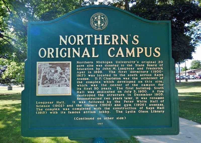 Northern's Original Campus Marker (<i>north side</i>) image. Click for full size.