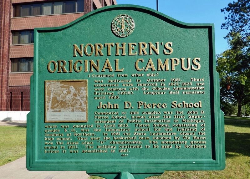Northern's Original Campus Marker (<i>south side</i>) image. Click for full size.