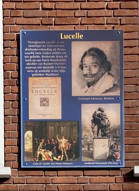 Gerbrand Adrianzoon Bredero: Lucelle Marker. Click for full size. Gerbrand Adrianzoon Bredero: Lucelle Marker image. Click for full size.
