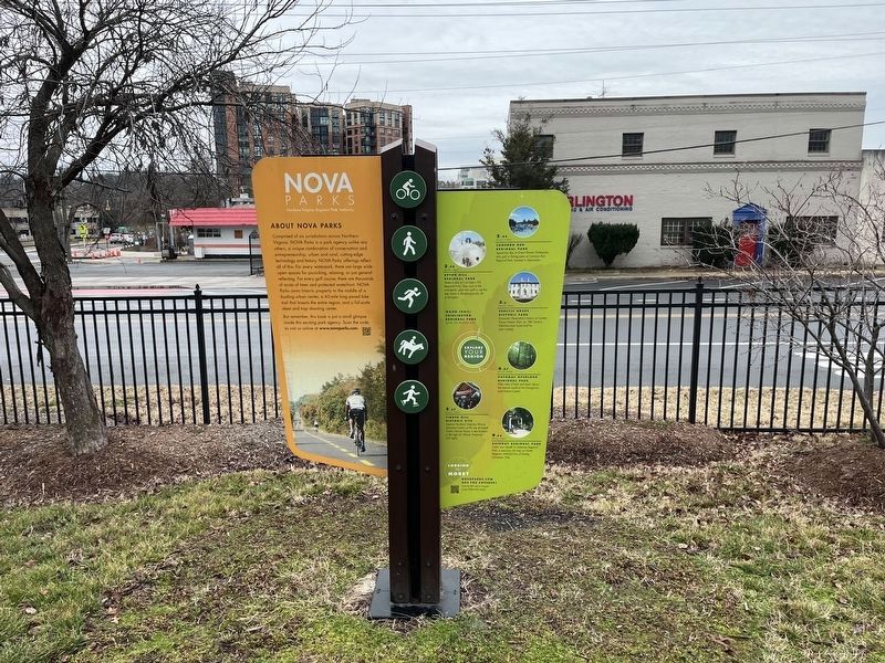 This is W&OD Trail: Shirlington! Marker. Click for full size. This is W&OD Trail: Shirlington! Marker image. Click for full size.