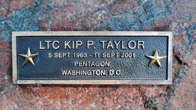 LTC Kip P. Taylor Memorial<br>(<i>also mounted on Veterans Memorial Rock</i>). Click for full size. LTC Kip P. Taylor Memorial<br>(<i>also mounted on Veterans Memorial Rock</i>) image. Click for full size.
