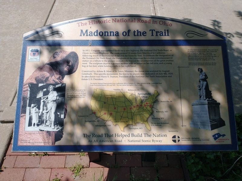 Madonna of the Trail Marker image. Click for full size.