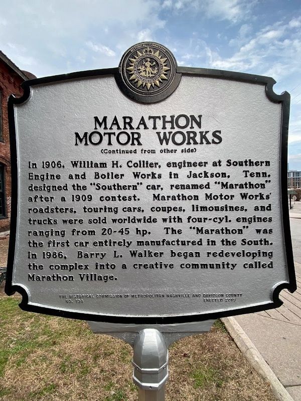 Marathon Motor Works Marker image. Click for full size.