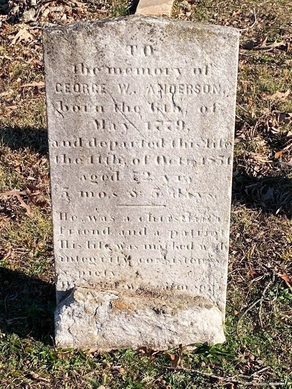 The headstone of George Anderson. Click for full size. The headstone of George Anderson image. Click for full size.
