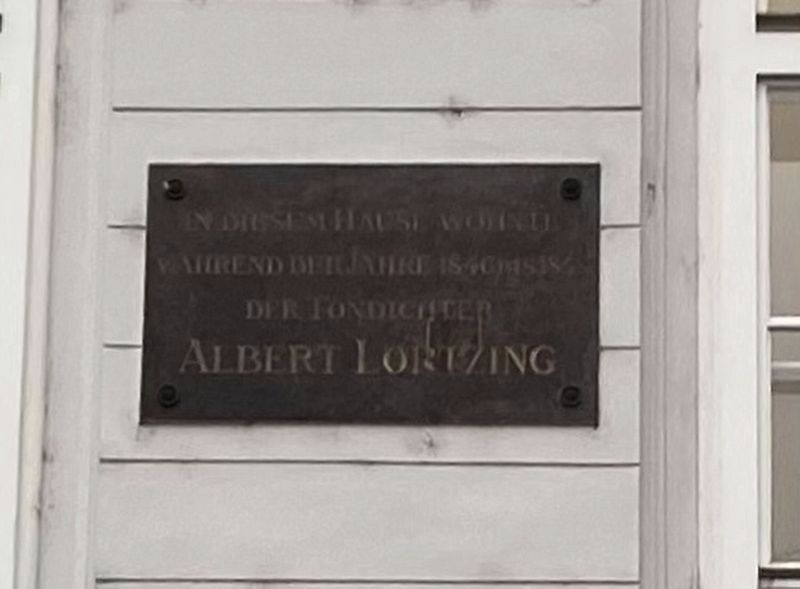 Albert Lortzing Marker. Click for full size. Albert Lortzing Marker image. Click for full size.