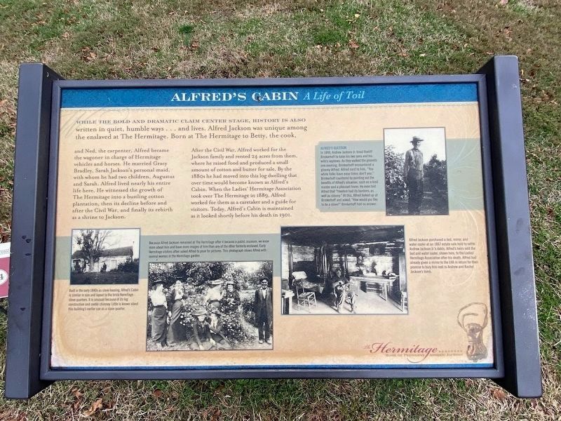 Alfred’s Cabin Marker. Click for full size. Alfred’s Cabin Marker image. Click for full size.