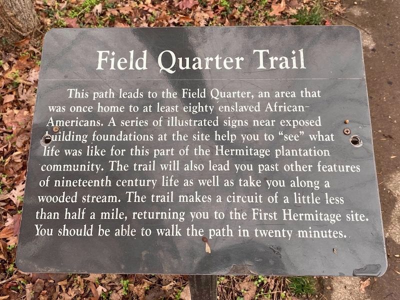 Field Quarter Trail Marker. Click for full size. Field Quarter Trail Marker image. Click for full size.