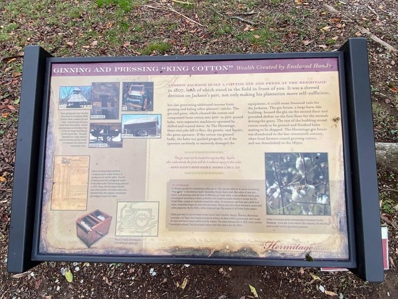 Ginning and Pressing "King Cotton" Marker image. Click for full size.