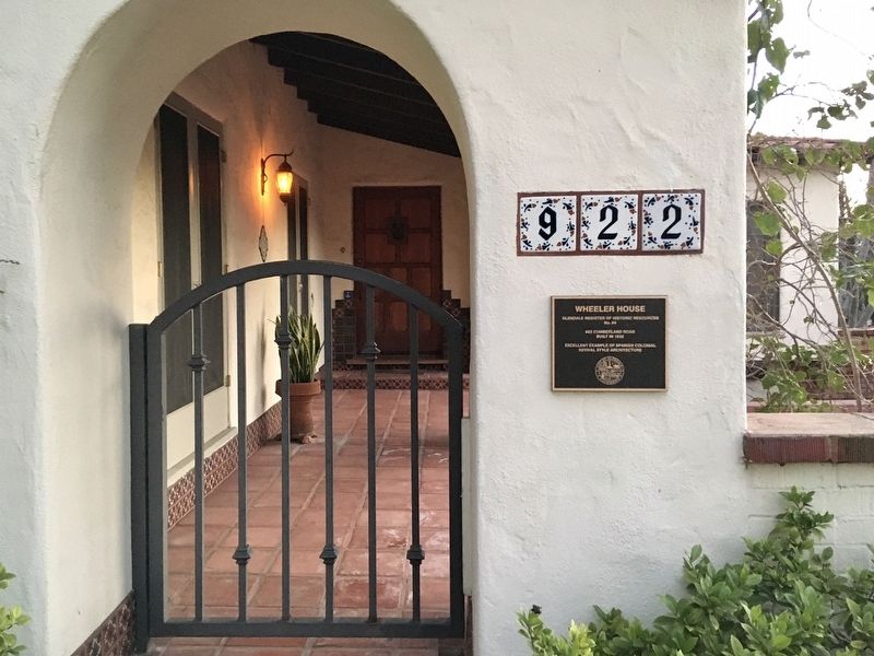 Wheeler House Marker. Click for full size. Wheeler House Marker image. Click for full size.