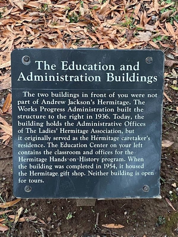 The Education and Administration Buildings Marker image. Click for full size.