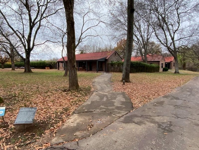 The Education and Administration Buildings Marker image. Click for full size.