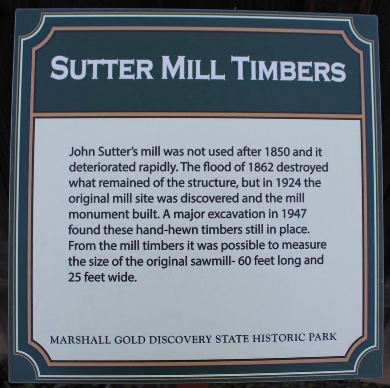 Sutter Mill Timbers Marker image. Click for full size.