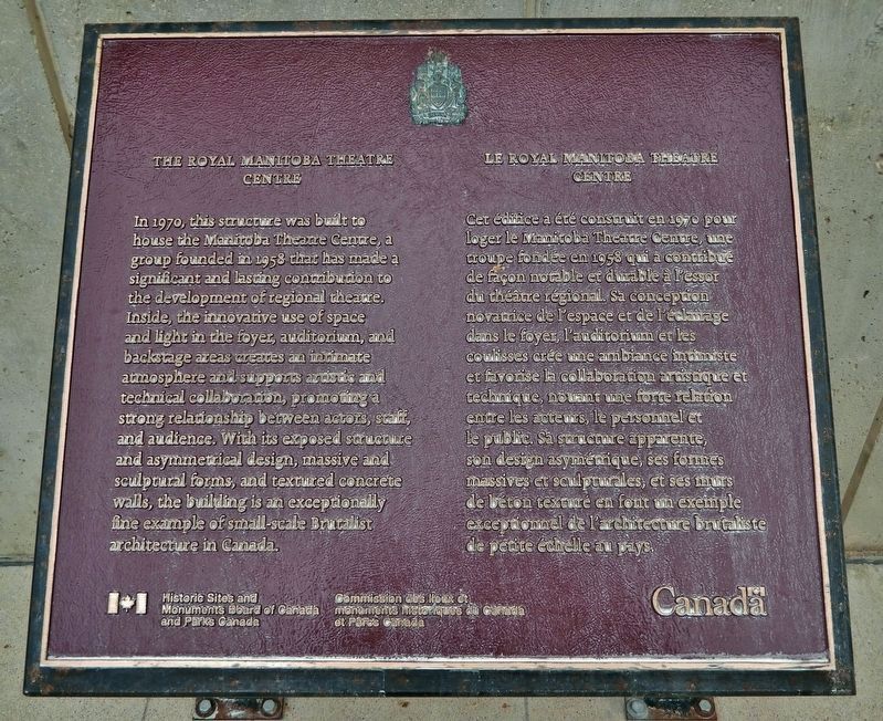The Royal Manitoba Theatre Centre Marker image. Click for full size.