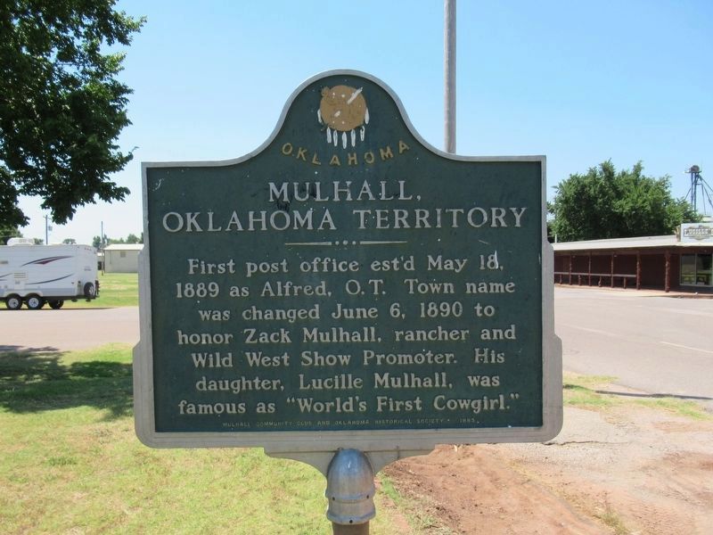 Mulhall Marker image. Click for full size.