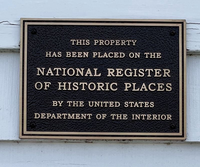 National Register of Historic Places plaque. Click for full size. National Register of Historic Places plaque image. Click for full size.