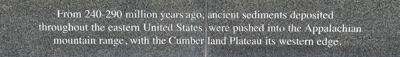 Tennessee development 240-290 million years ago Marker. Click for full size. Tennessee development 240-290 million years ago Marker image. Click for full size.
